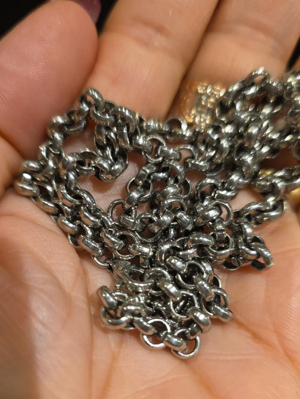 Classic Silver-Tone Men's Chain Necklace